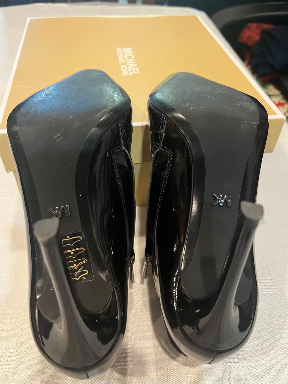 Michael Kors Corrine Patent Bootie - Black size 6.5 women’s